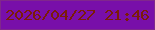 文字の大きさ：4、枠の色：80278c、背景の色：780fa9、文字の色：7b1c08 無料ブログパーツのブログ時計