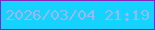 文字の大きさ：3、枠の色：8027c0、背景の色：15d3fe、文字の色：9bb9f0 無料ブログパーツのブログ時計