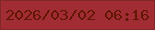 文字の大きさ：1、枠の色：802826、背景の色：a22c33、文字の色：611703 無料ブログパーツのブログ時計