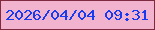 文字の大きさ：4、枠の色：802a40、背景の色：f2b3cf、文字の色：173bf1 無料ブログパーツのブログ時計