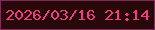 文字の大きさ：2、枠の色：802c5b、背景の色：280808、文字の色：f03c83 無料ブログパーツのブログ時計