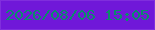 文字の大きさ：4、枠の色：802edd、背景の色：7018d9、文字の色：0a8c6b 無料ブログパーツのブログ時計