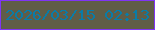 文字の大きさ：5、枠の色：8034f6、背景の色：605d48、文字の色：097ca8 無料ブログパーツのブログ時計