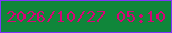 文字の大きさ：5、枠の色：8035fc、背景の色：10863a、文字の色：d80377 無料ブログパーツのブログ時計