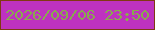 文字の大きさ：5、枠の色：803913、背景の色：be32bf、文字の色：89aa4e 無料ブログパーツのブログ時計