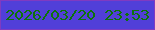 文字の大きさ：4、枠の色：803ac1、背景の色：513fd9、文字の色：0d730a 無料ブログパーツのブログ時計