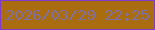 文字の大きさ：4、枠の色：803acc、背景の色：a96d10、文字の色：7f6fa2 無料ブログパーツのブログ時計