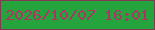 文字の大きさ：5、枠の色：803b52、背景の色：25a43d、文字の色：ae3563 無料ブログパーツのブログ時計