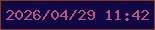 文字の大きさ：1、枠の色：803e1d、背景の色：110744、文字の色：bb5683 無料ブログパーツのブログ時計