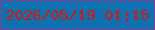 文字の大きさ：4、枠の色：804094、背景の色：1071b1、文字の色：d41810 無料ブログパーツのブログ時計