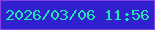文字の大きさ：2、枠の色：8042e6、背景の色：3120ce、文字の色：20e4b3 無料ブログパーツのブログ時計