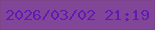 文字の大きさ：3、枠の色：80438b、背景の色：814697、文字の色：6319b3 無料ブログパーツのブログ時計