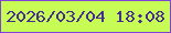 文字の大きさ：3、枠の色：8043d7、背景の色：c6fc53、文字の色：482e8e 無料ブログパーツのブログ時計