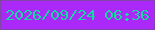 文字の大きさ：5、枠の色：8045a9、背景の色：aa28f8、文字の色：15d6a4 無料ブログパーツのブログ時計