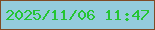 文字の大きさ：5、枠の色：804a26、背景の色：94cbdc、文字の色：24c533 無料ブログパーツのブログ時計