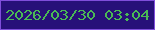 文字の大きさ：1、枠の色：804edb、背景の色：271079、文字の色：4ab955 無料ブログパーツのブログ時計