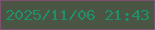 文字の大きさ：4、枠の色：805070、背景の色：4a5544、文字の色：20906c 無料ブログパーツのブログ時計