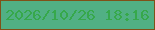 文字の大きさ：5、枠の色：805118、背景の色：51b084、文字の色：36a84b 無料ブログパーツのブログ時計