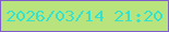 文字の大きさ：4、枠の色：805dce、背景の色：b9e37c、文字の色：33e3d0 無料ブログパーツのブログ時計