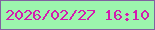 文字の大きさ：3、枠の色：8062a0、背景の色：9cf5ad、文字の色：d31caf 無料ブログパーツのブログ時計