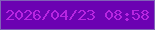 文字の大きさ：4、枠の色：8062b7、背景の色：6b02b2、文字の色：b725e1 無料ブログパーツのブログ時計