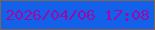 文字の大きさ：5、枠の色：806452、背景の色：1360e9、文字の色：9b09a9 無料ブログパーツのブログ時計