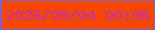 文字の大きさ：5、枠の色：8064d0、背景の色：f54701、文字の色：c231b4 無料ブログパーツのブログ時計