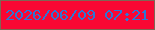 文字の大きさ：3、枠の色：806554、背景の色：f90733、文字の色：2d76d5 無料ブログパーツのブログ時計