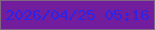 文字の大きさ：3、枠の色：806782、背景の色：711d9d、文字の色：2b23e7 無料ブログパーツのブログ時計