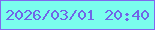 文字の大きさ：1、枠の色：8068ee、背景の色：7afded、文字の色：7065e8 無料ブログパーツのブログ時計
