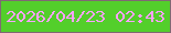 文字の大きさ：2、枠の色：806973、背景の色：53cf2b、文字の色：faa2ff 無料ブログパーツのブログ時計