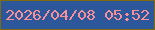 文字の大きさ：5、枠の色：806a0e、背景の色：2c579b、文字の色：f69099 無料ブログパーツのブログ時計