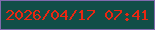 文字の大きさ：4、枠の色：806aae、背景の色：114e47、文字の色：e82712 無料ブログパーツのブログ時計