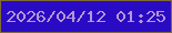 文字の大きさ：1、枠の色：806b34、背景の色：2a0bc4、文字の色：b697d5 無料ブログパーツのブログ時計