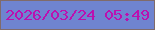 文字の大きさ：4、枠の色：806b6a、背景の色：6f84d0、文字の色：bc10af 無料ブログパーツのブログ時計