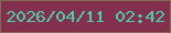 文字の大きさ：5、枠の色：806c4e、背景の色：83304f、文字の色：4bcea7 無料ブログパーツのブログ時計