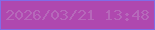 文字の大きさ：2、枠の色：806ce7、背景の色：af48af、文字の色：b668ba 無料ブログパーツのブログ時計