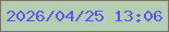 文字の大きさ：1、枠の色：806d65、背景の色：b2cfb4、文字の色：5a55f0 無料ブログパーツのブログ時計