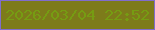 文字の大きさ：1、枠の色：806dcc、背景の色：7d7b1a、文字の色：769c12 無料ブログパーツのブログ時計