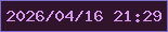文字の大きさ：5、枠の色：806ecb、背景の色：30142c、文字の色：d798f0 無料ブログパーツのブログ時計