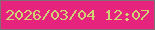 文字の大きさ：1、枠の色：806f74、背景の色：e6247d、文字の色：d0d177 無料ブログパーツのブログ時計