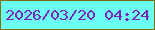 文字の大きさ：2、枠の色：80700d、背景の色：6afef5、文字の色：7b24ba 無料ブログパーツのブログ時計