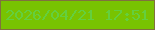 文字の大きさ：1、枠の色：80713e、背景の色：78c301、文字の色：64cf3f 無料ブログパーツのブログ時計
