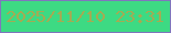 文字の大きさ：4、枠の色：8076bd、背景の色：3dda83、文字の色：a4ab53 無料ブログパーツのブログ時計