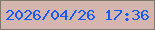 文字の大きさ：2、枠の色：80776c、背景の色：d4b6ae、文字の色：145afe 無料ブログパーツのブログ時計