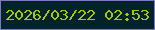 文字の大きさ：2、枠の色：8078be、背景の色：03232c、文字の色：a9c801 無料ブログパーツのブログ時計