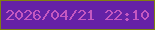 文字の大きさ：3、枠の色：80800f、背景の色：6521a6、文字の色：c458c1 無料ブログパーツのブログ時計