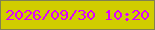 文字の大きさ：3、枠の色：808150、背景の色：d0cd00、文字の色：dd00fd 無料ブログパーツのブログ時計