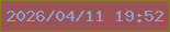 文字の大きさ：3、枠の色：80840c、背景の色：9a5453、文字の色：8d9fd5 無料ブログパーツのブログ時計