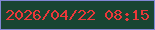 文字の大きさ：1、枠の色：8087d5、背景の色：194532、文字の色：eb383a 無料ブログパーツのブログ時計